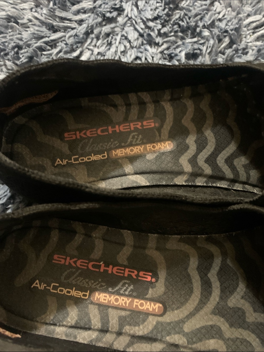 Skechers Black Knit Slip-On Flats - Picture 2 of 6